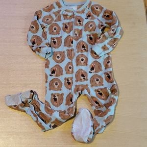Bear Zip Up Pajamas! Gender Neutral!